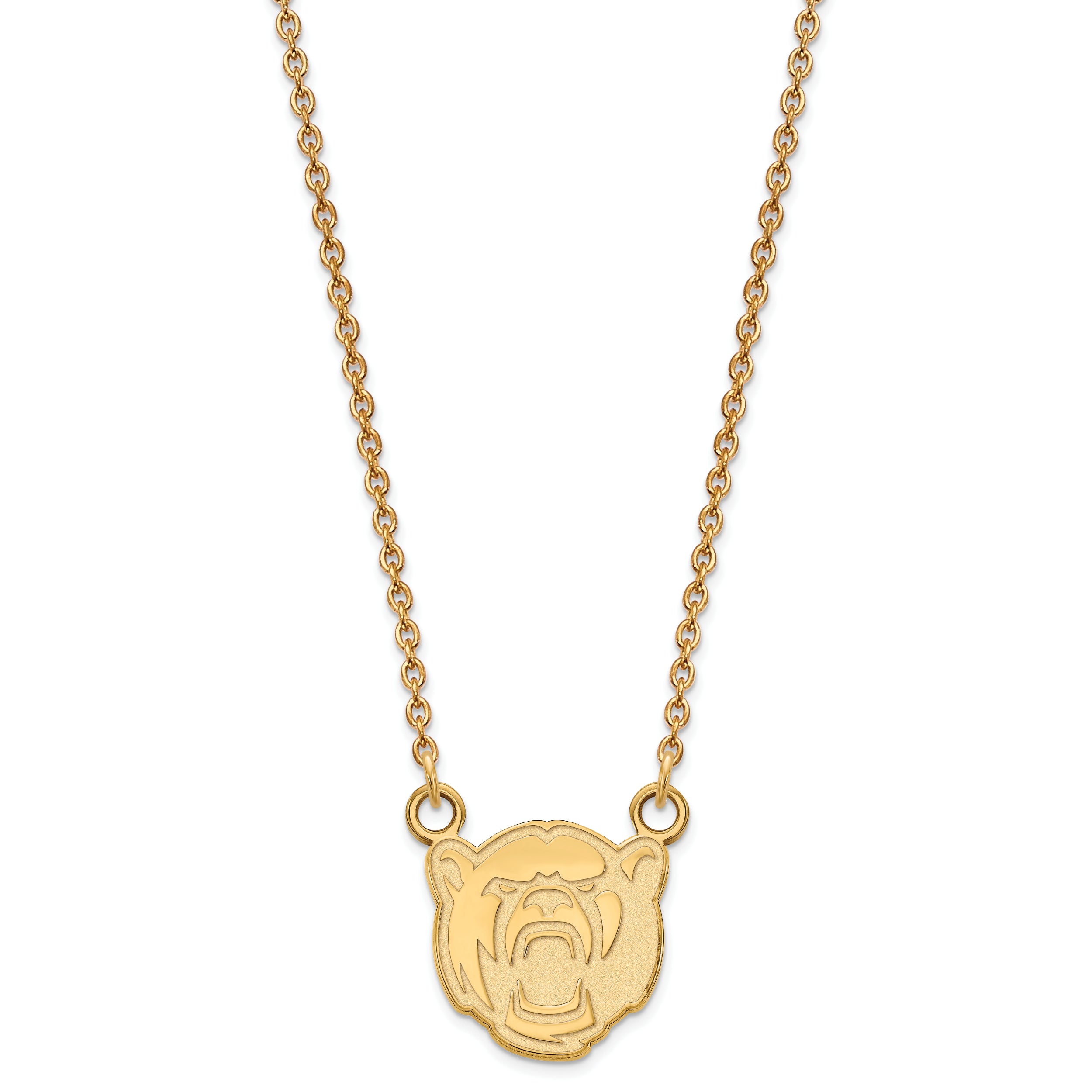 10K Yellow Gold Logoart Baylor University Small Pendant 18 Inch Necklace