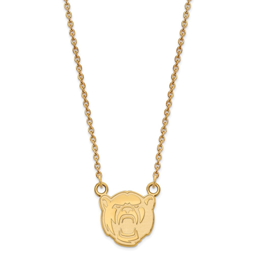 Gold Plated Sterling Silver Logoart Baylor University Small Pendant 18 Inch Necklace
