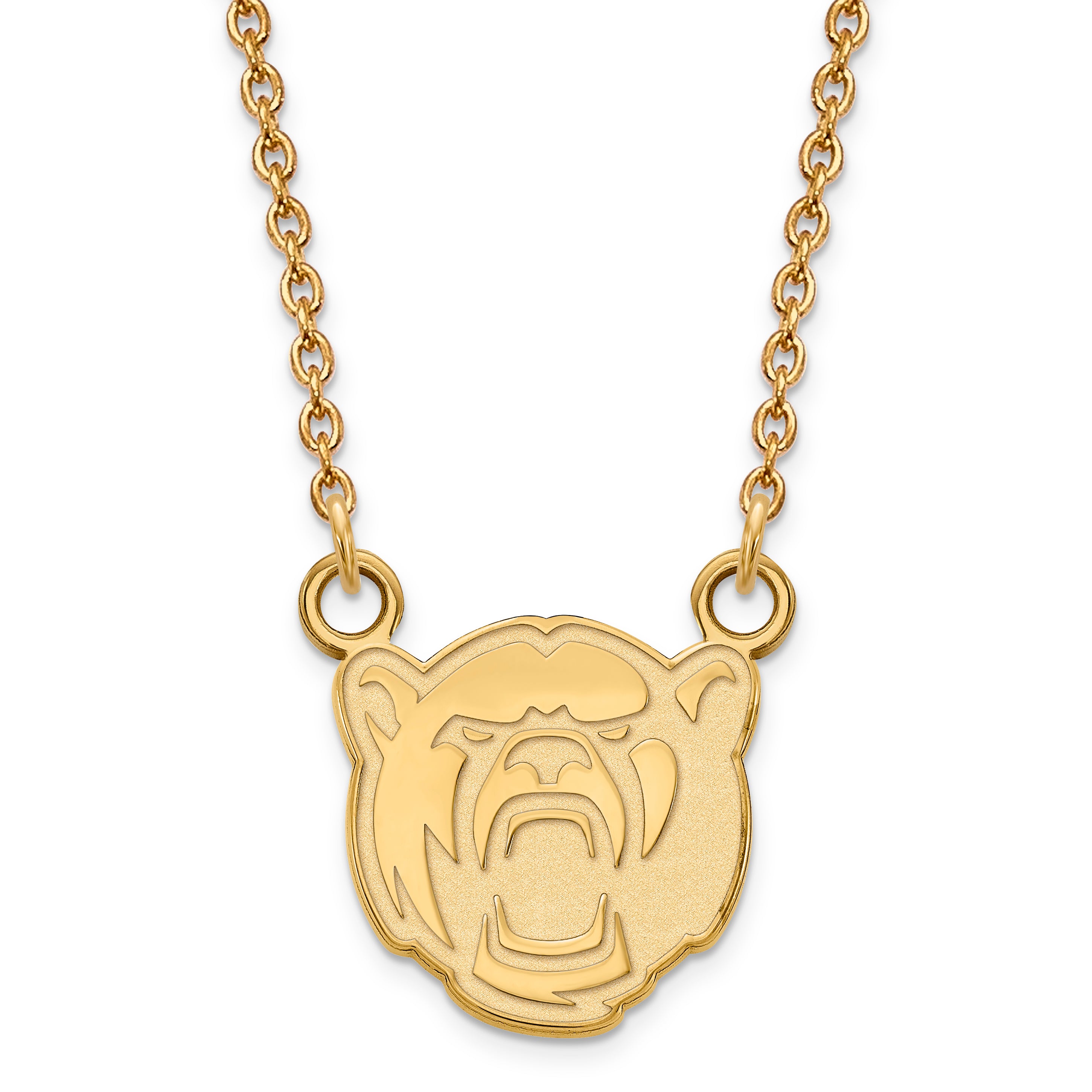 10K Yellow Gold Logoart Baylor University Small Pendant 18 Inch Necklace