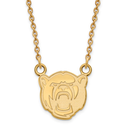 10K Yellow Gold Logoart Baylor University Small Pendant 18 Inch Necklace