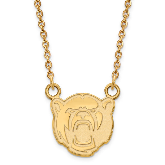 10K Yellow Gold Logoart Baylor University Small Pendant 18 Inch Necklace