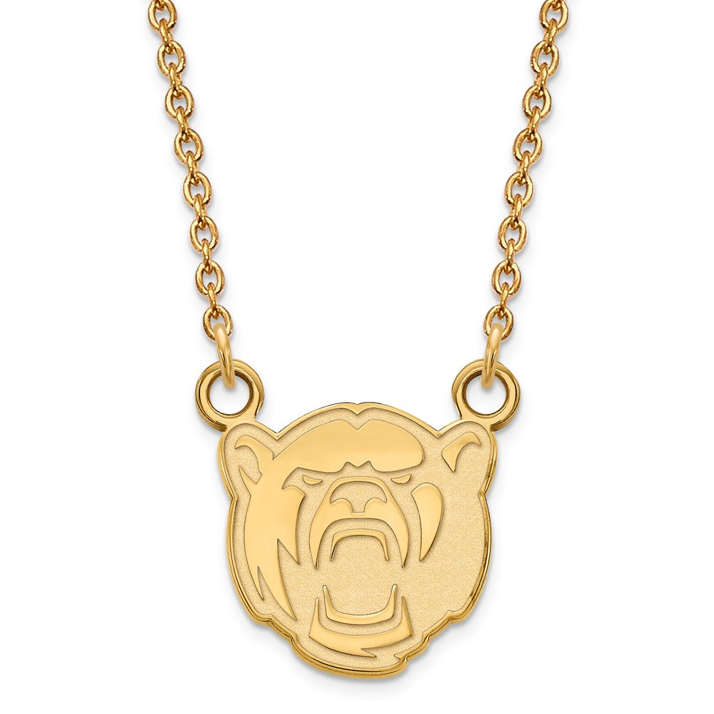 Gold Plated Sterling Silver Logoart Baylor University Small Pendant 18 Inch Necklace