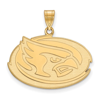 Gold Plated Sterling Silver Logoart Iowa State University Cardinal Large Pendant
