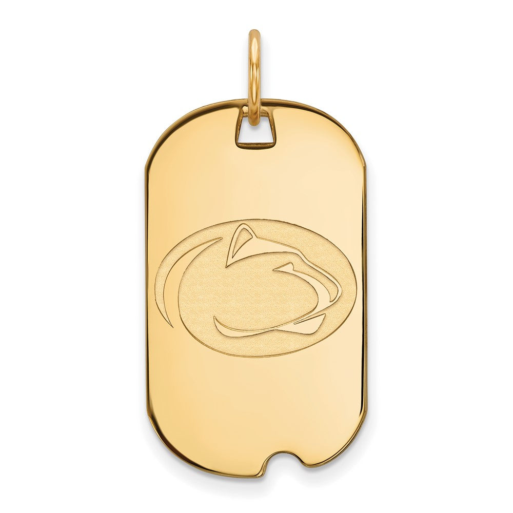Gold Plated Sterling Silver Logoart Penn State University Lion Small Dog Tag Pendant