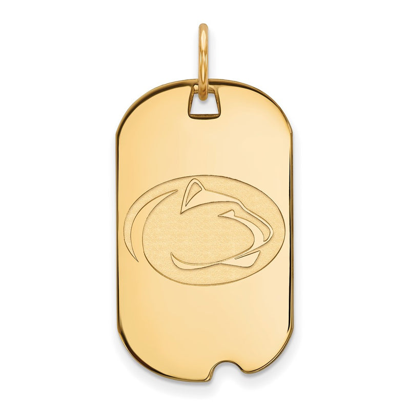 Gold Plated Sterling Silver Logoart Penn State University Lion Small Dog Tag Pendant