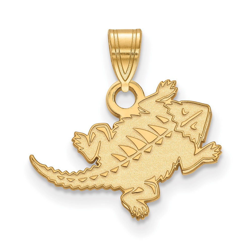 Gold Plated Sterling Silver Logoart Texas Christian University Horned Frog Small Pendant