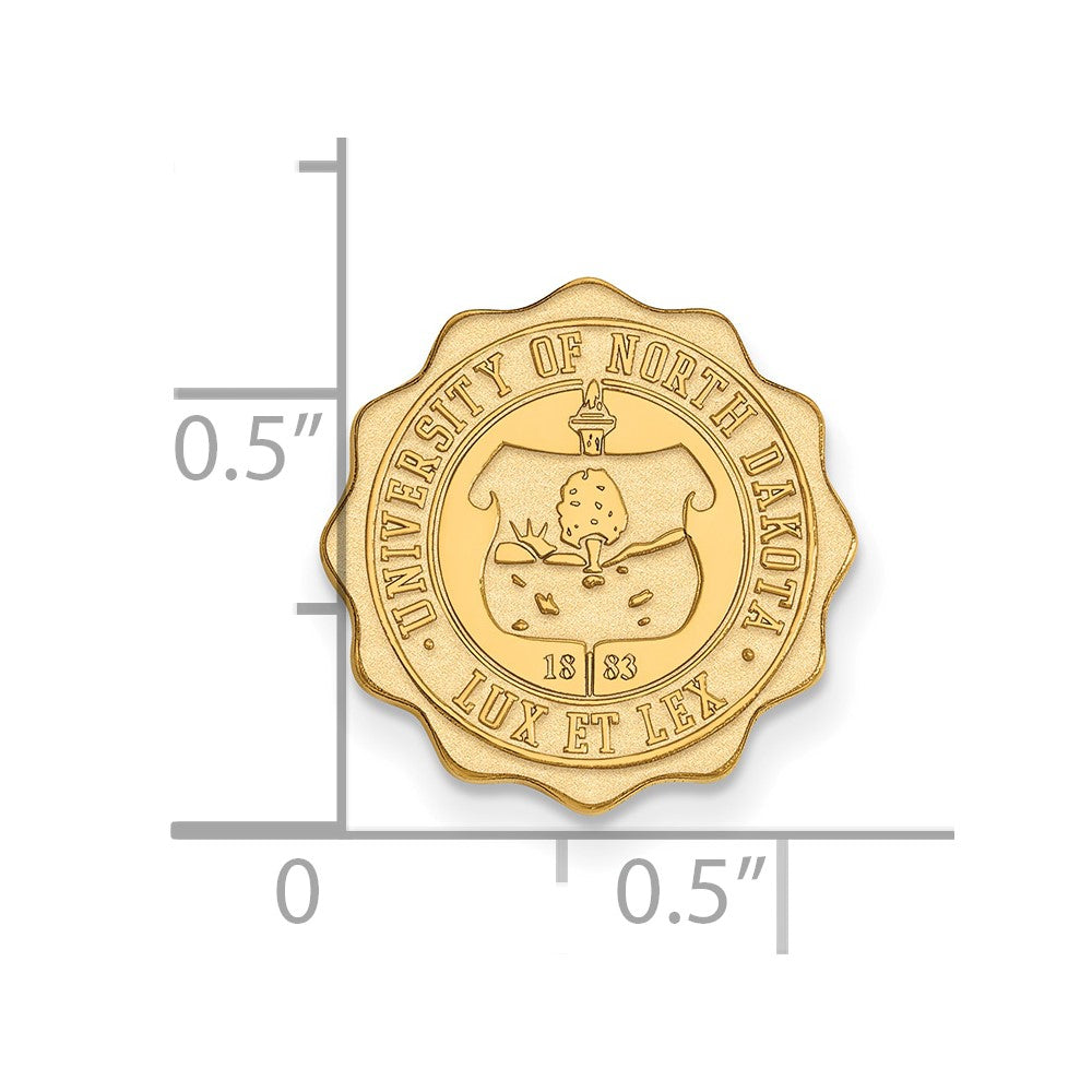 14K Yellow Gold Gold LogoArt University of North Dakota Crest Lapel Pin