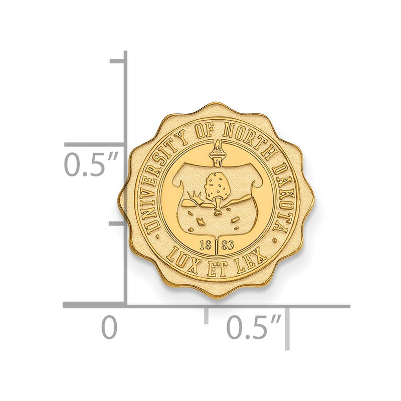 14K Yellow Gold Gold LogoArt University of North Dakota Crest Lapel Pin