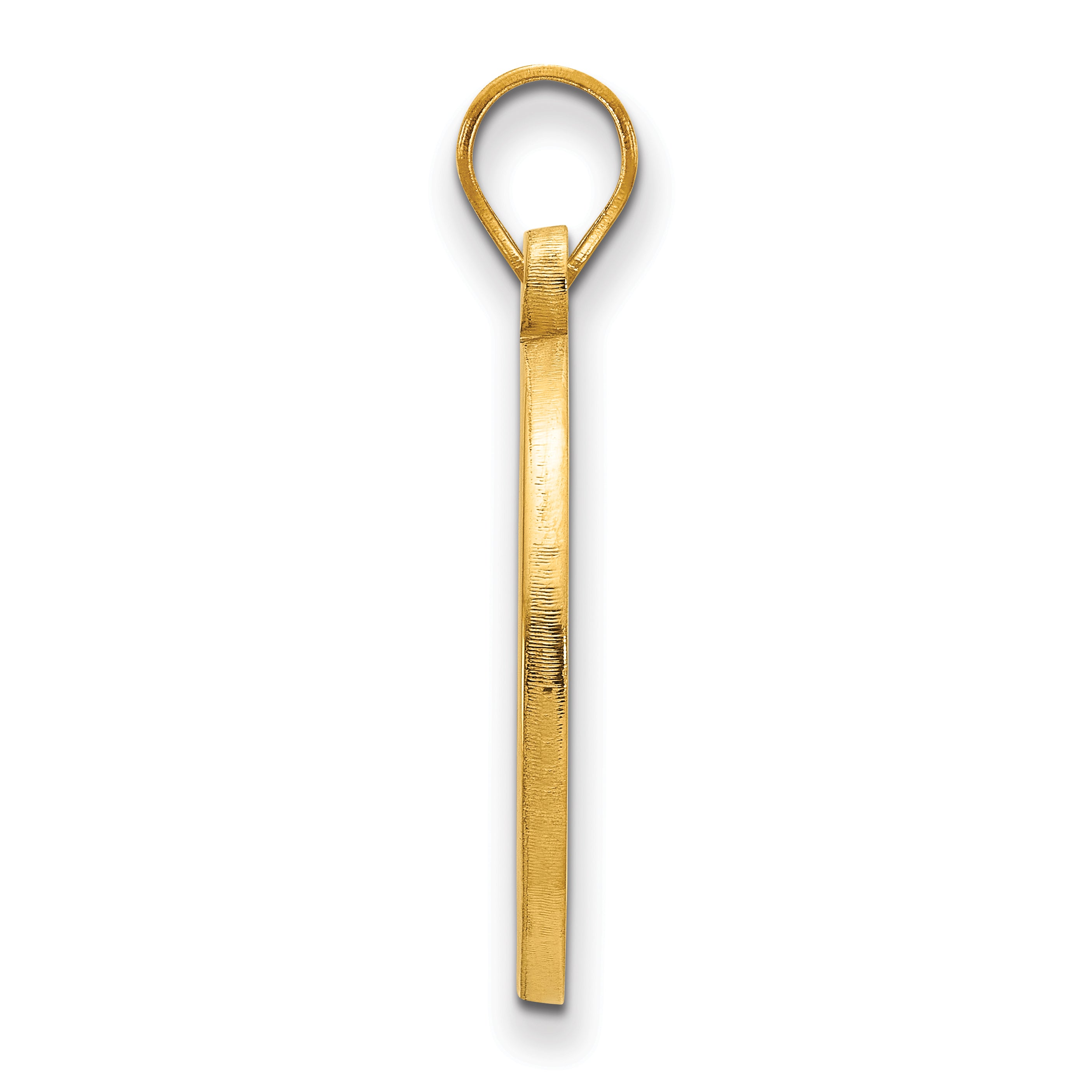 Gold Plated Sterling Silver Logoart Indiana University I U Medium Circle Pendant