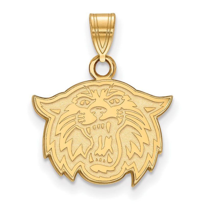 Gold Plated Sterling Silver Logoart Villanova University Wildcat Small Pendant