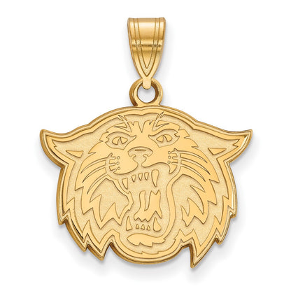 Gold Plated Sterling Silver Logoart Villanova University Wildcat Medium Pendant