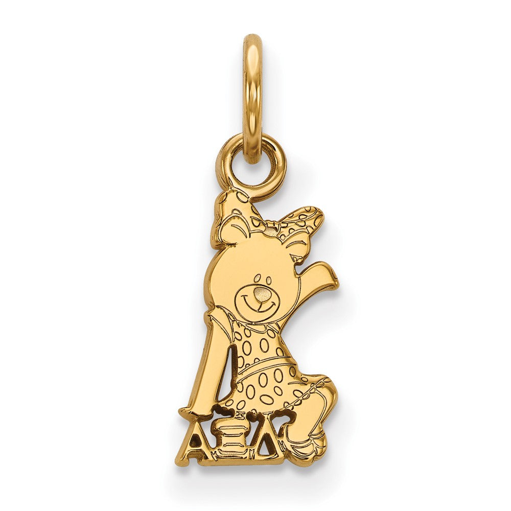Gold Plated Sterling Silver Logoart Alpha Xi Delta Sorority Symbol Extra Small Pendant