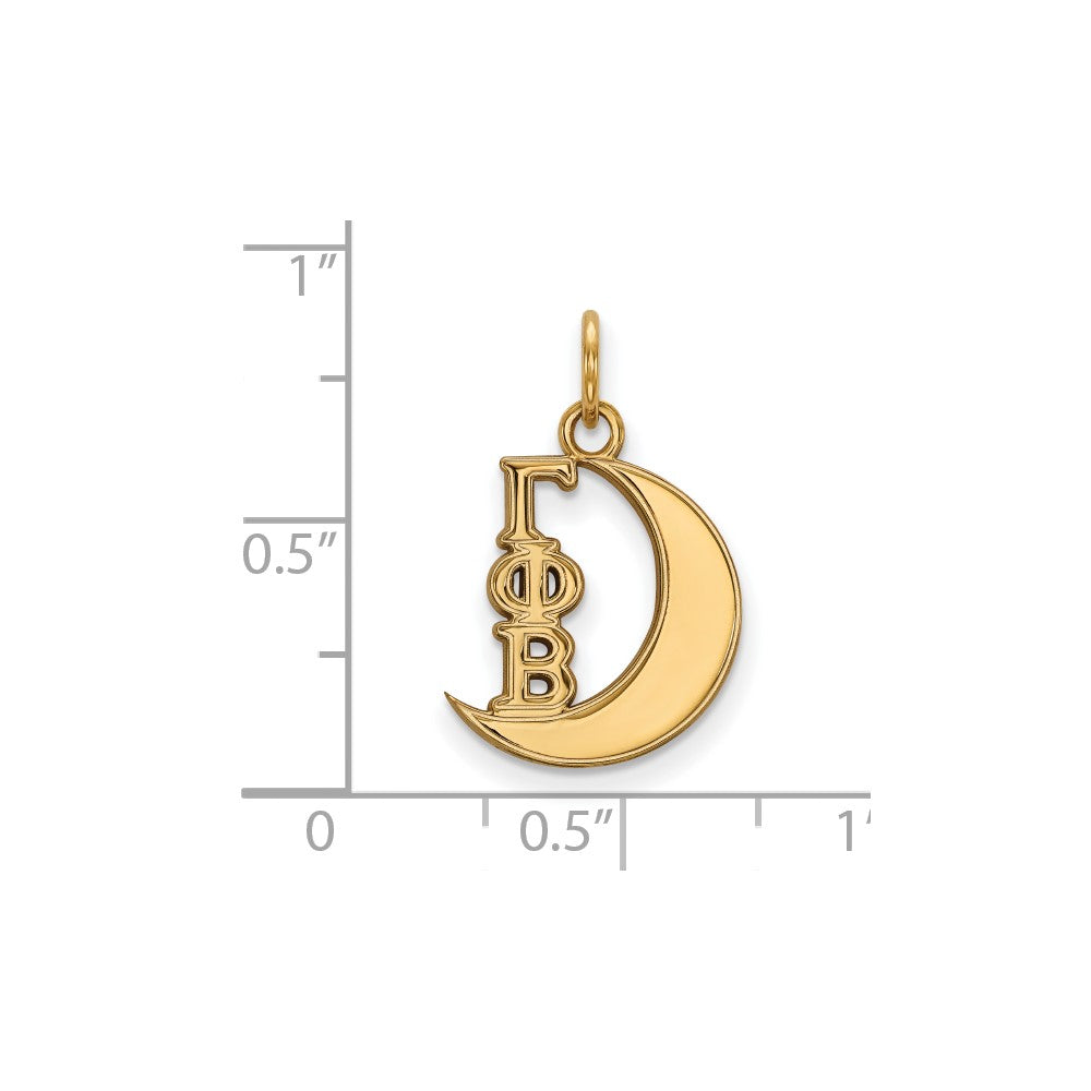 Gold Plated Sterling Silver Logoart Gamma Phi Beta Sorority Symbol Extra Small Pendant
