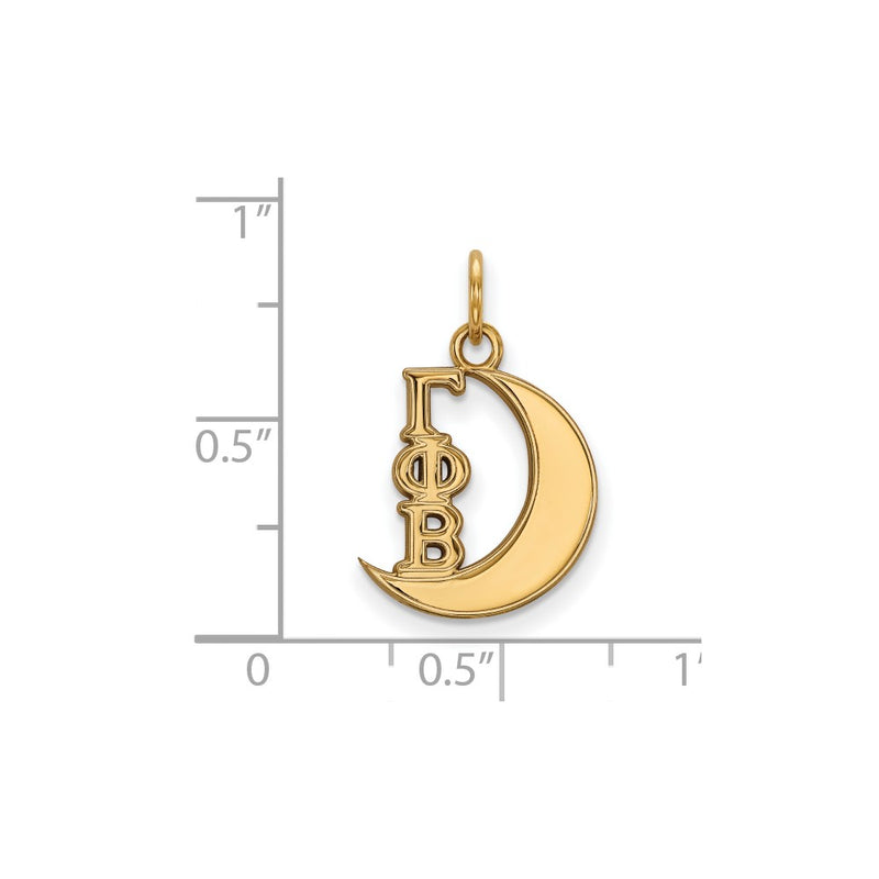 Gold Plated Sterling Silver Logoart Gamma Phi Beta Sorority Symbol Extra Small Pendant