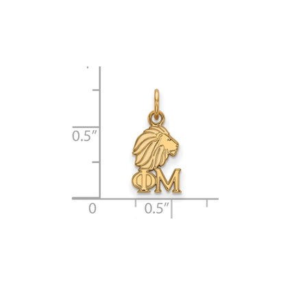 Gold Plated Sterling Silver Logoart Phi Mu Sorority Symbol Extra Small Pendant