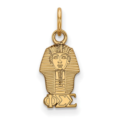 Gold Plated Sterling Silver Logoart Phi Sigma Sorority Symbol Extra Small Pendant