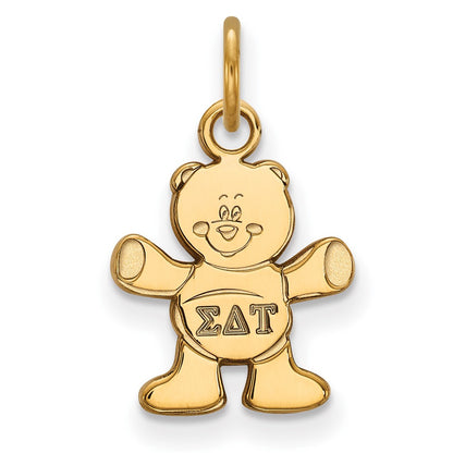 Gold Plated Sterling Silver Logoart Sigma Delta Tau Sorority Symbol Extra Small Pendant