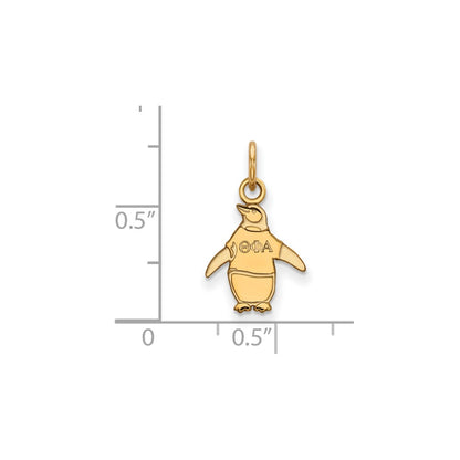 Gold Plated Sterling Silver Logoart Theta Phi Alpha Sorority Symbol Extra Small Pendant