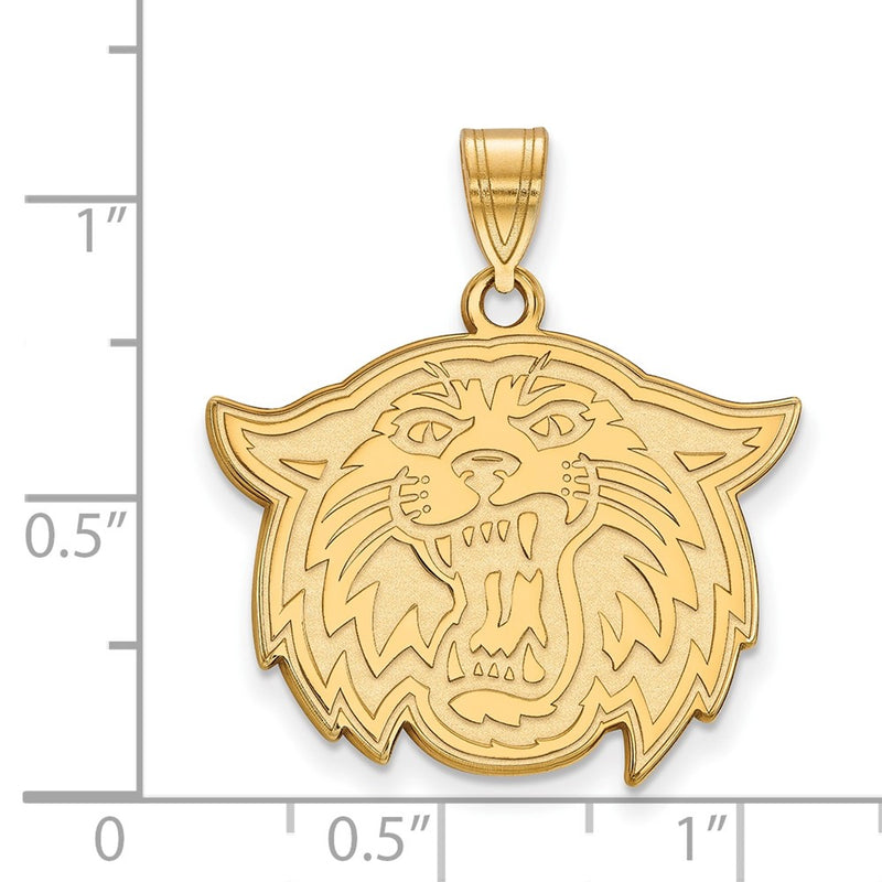 14K Yellow Gold Logoart Villanova University Wildcat Large Pendant