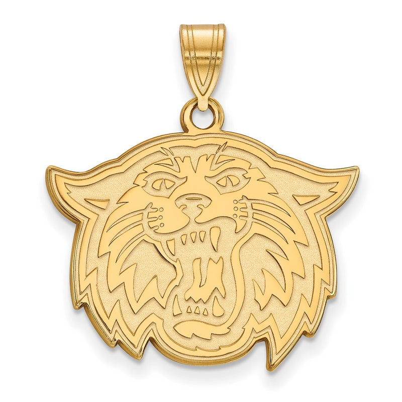 Gold Plated Sterling Silver Logoart Villanova University Wildcat Large Pendant
