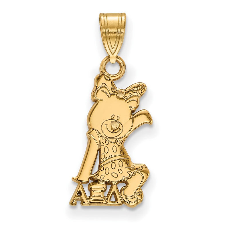 Gold Plated Sterling Silver Logoart Alpha Xi Delta Sorority Symbol Small Pendant