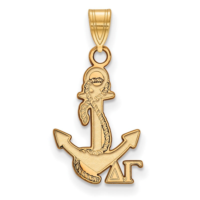 Gold Plated Sterling Silver Logoart Delta Gamma Sorority Symbol Small Pendant