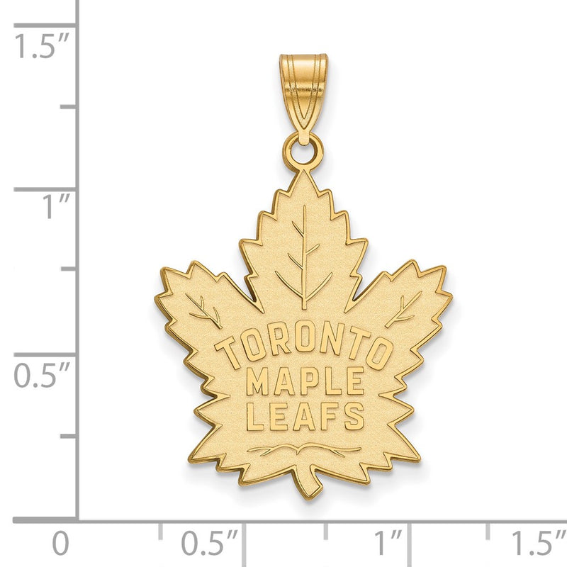 10K Yellow Gold Nhl Logoart Toronto Maple Leafs Extra Large Pendant