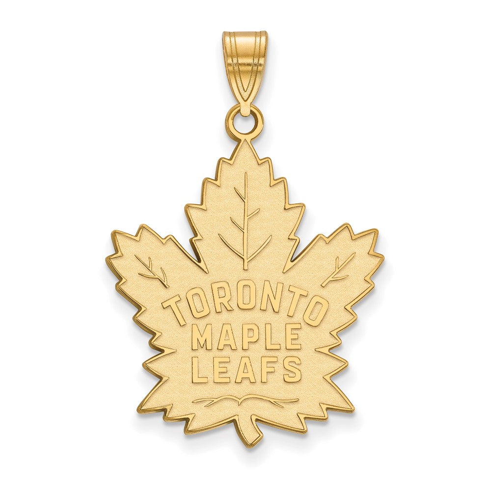 10K Yellow Gold Nhl Logoart Toronto Maple Leafs Extra Large Pendant