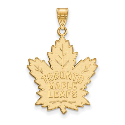 10K Yellow Gold Nhl Logoart Toronto Maple Leafs Extra Large Pendant