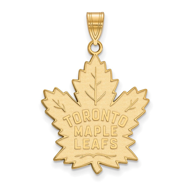 Gold Plated Sterling Silver Nhl Logoart Toronto Maple Leafs Extra Large Pendant