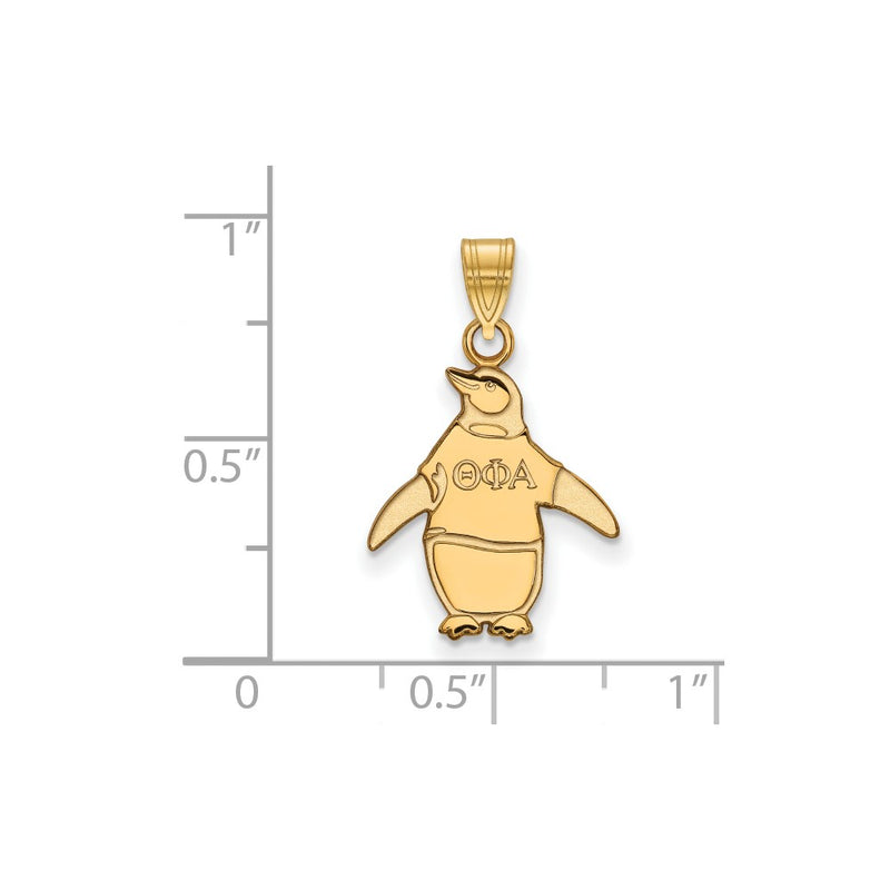 Gold Plated Sterling Silver Logoart Theta Phi Alpha Sorority Symbol Small Pendant