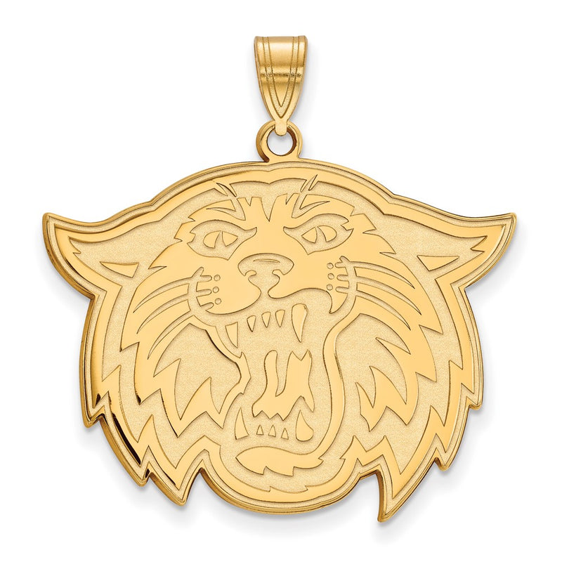 Gold Plated Sterling Silver Logoart Villanova University Wildcat Extra Large Pendant