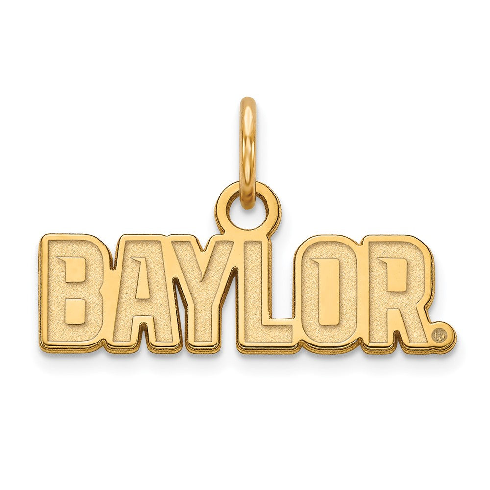 Gold Plated Sterling Silver Logoart Baylor University Extra Small Pendant