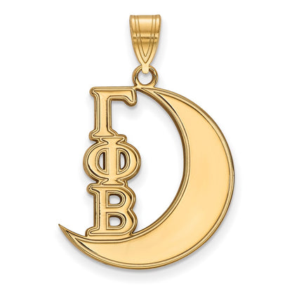Gold Plated Sterling Silver Logoart Gamma Phi Beta Sorority Symbol Medium Pendant