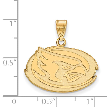 Gold Plated Sterling Silver Logoart Iowa State University Cardinal Medium Pendant