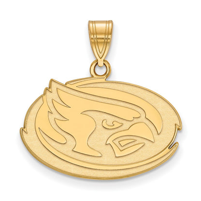 Gold Plated Sterling Silver Logoart Iowa State University Cardinal Medium Pendant
