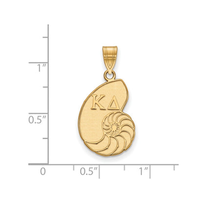 Gold Plated Sterling Silver Logoart Kappa Delta Sorority Symbol Medium Pendant