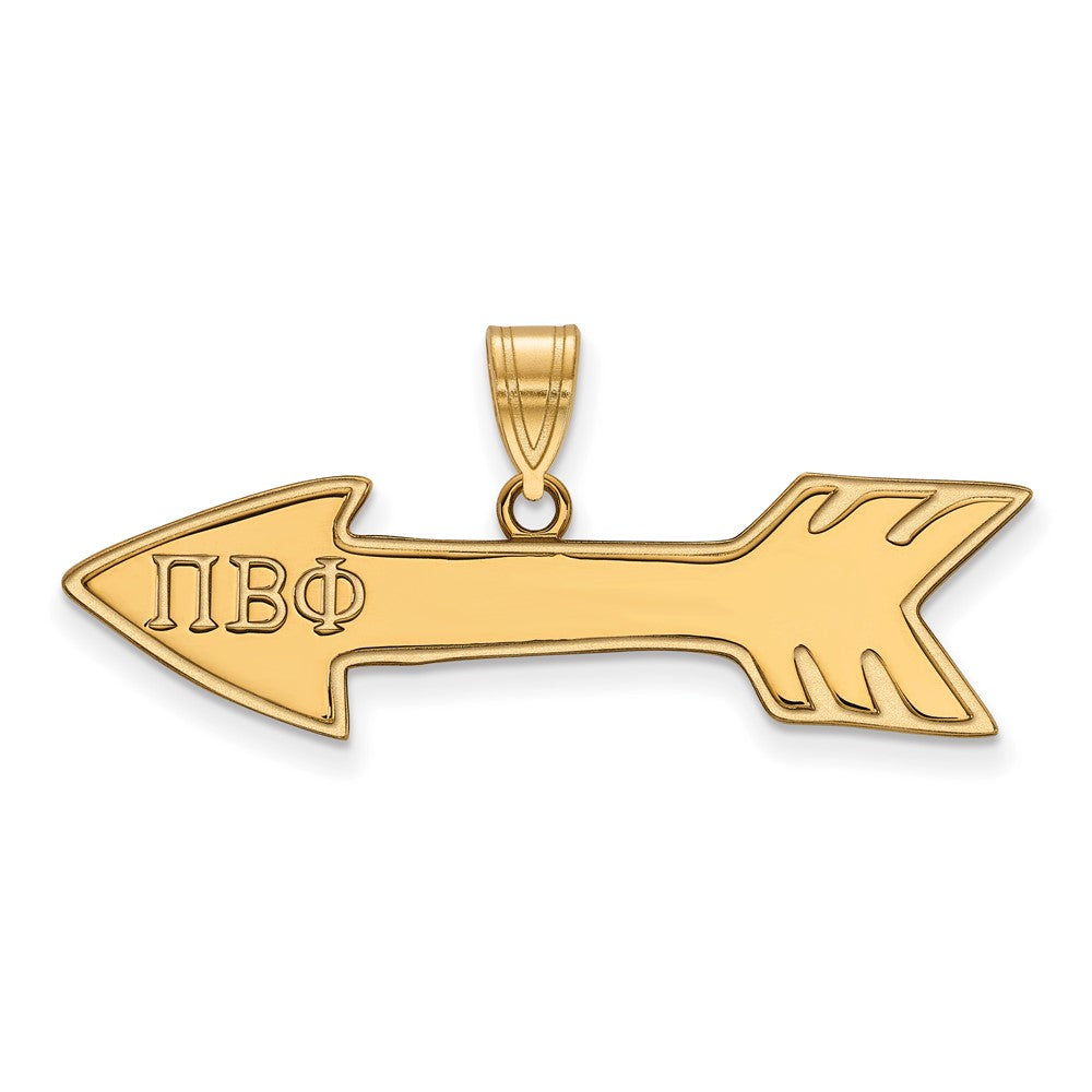 Gold Plated Sterling Silver Logoart Pi Beta Phi Sorority Symbol Medium Pendant