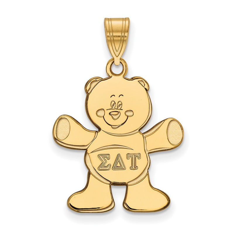 Gold Plated Sterling Silver Logoart Sigma Delta Tau Sorority Symbol Medium Pendant