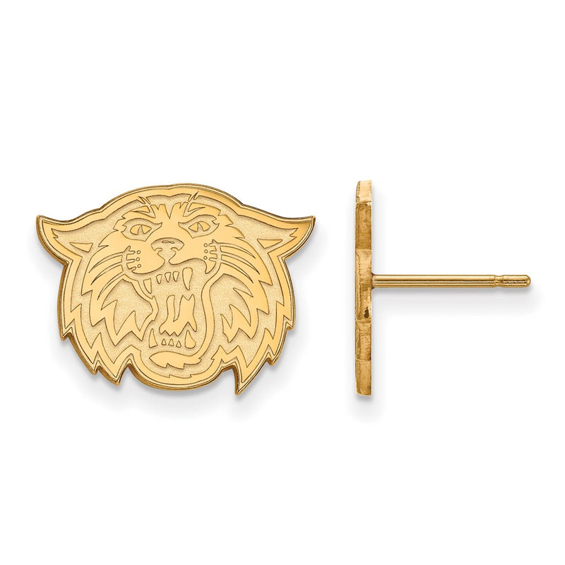 10K Yellow Gold Logoart Villanova University Wildcat Small Post Earrings