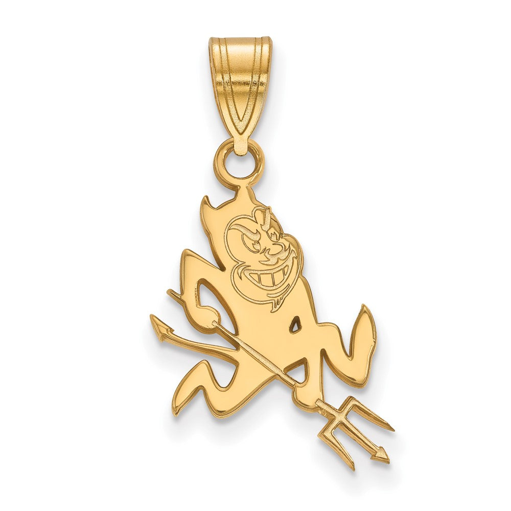 14K Yellow Gold Logoart Arizona State University Sun Devil Medium Pendant