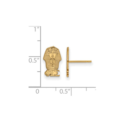 Gold Plated Sterling Silver Logoart Phi Sigma Sorority Symbol Extra Small Post Earrings