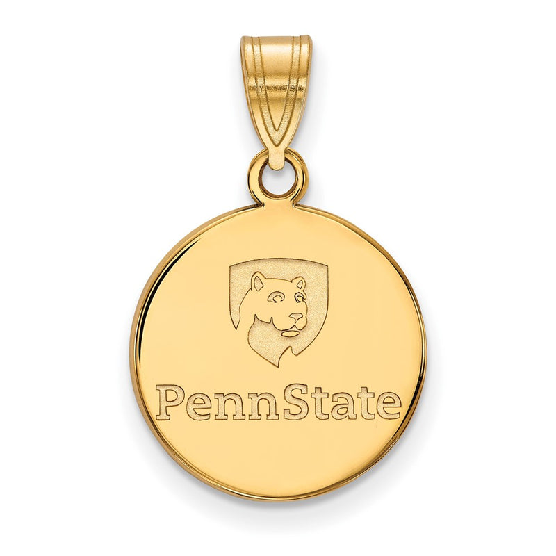 14K Yellow Gold Logoart Penn State University Medium Disc Pendant