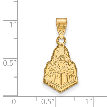 14K Yellow Gold Logoart Purdue University Boilermakers Train Logo Medium Pendant