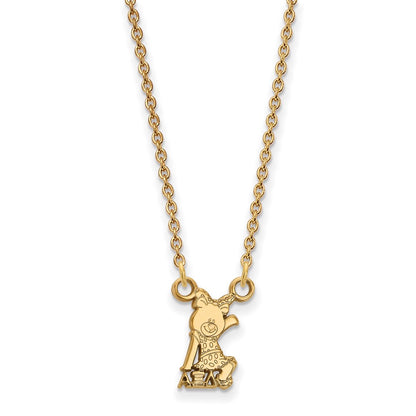 Gold Plated Sterling Silver Logoart Alpha Xi Delta Sorority Symbol Extra Small Pendant 18 Inch Necklace