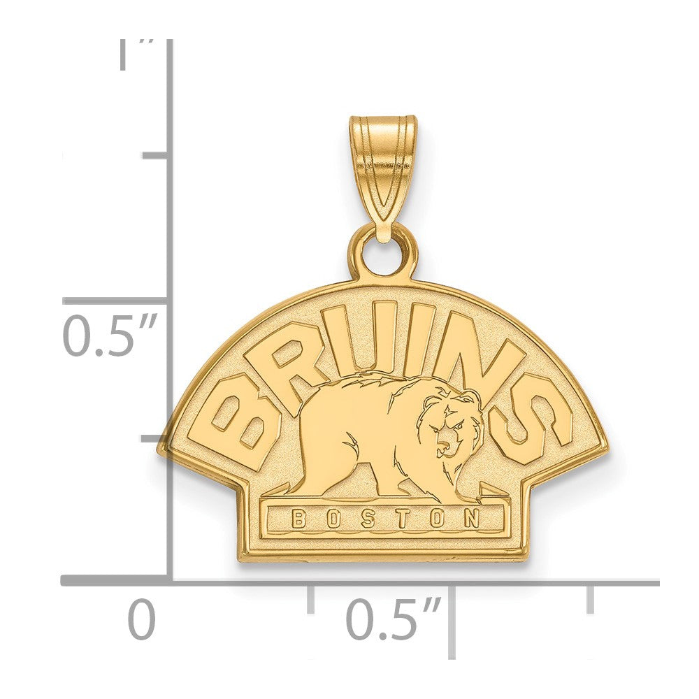 14K Yellow Gold Nhl Logoart Boston Bruins Small Pendant
