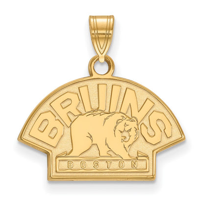 10K Yellow Gold Nhl Logoart Boston Bruins Small Pendant