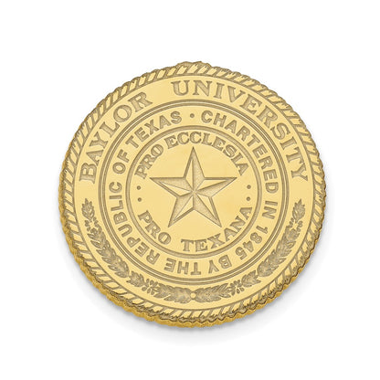 14K Yellow Gold Gold LogoArt Baylor University Crest Lapel Pin