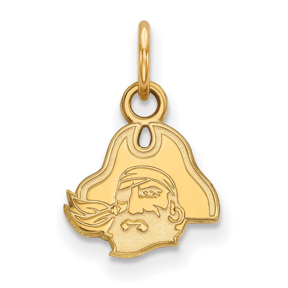 Gold Plated Sterling Silver Logoart East Carolina University Pirate Extra Small Pendant