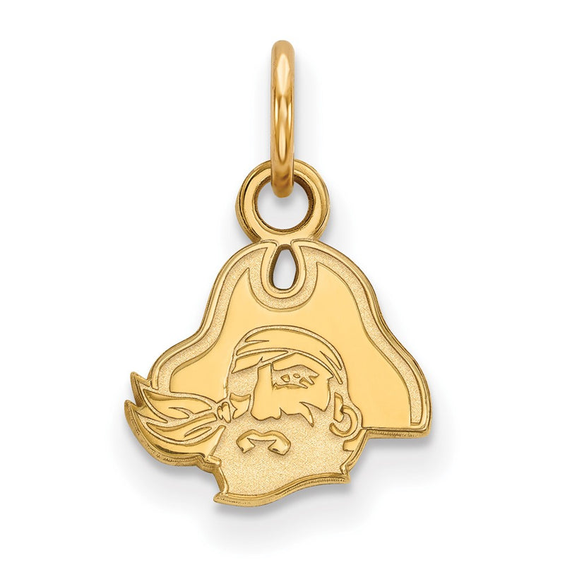 Gold Plated Sterling Silver Logoart East Carolina University Pirate Extra Small Pendant